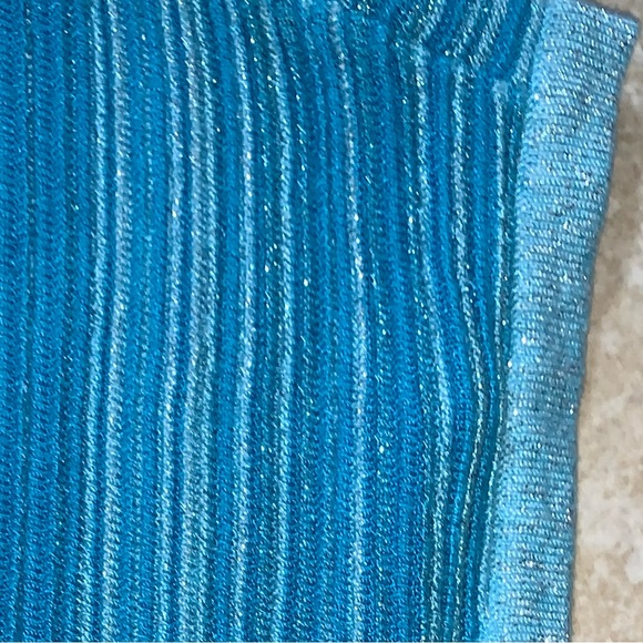 WHBM White House Black Market metallic knit top women’s shirt size medium 10 12 - Picture 11 of 15